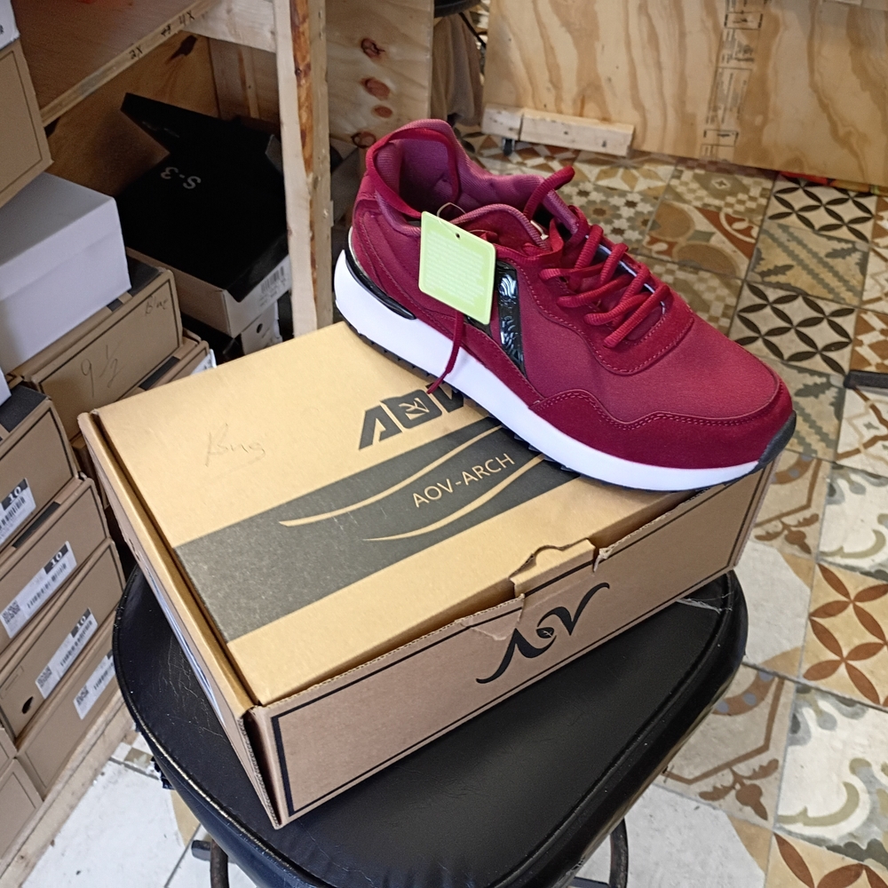 Women's Burgundy Athletic Shoes